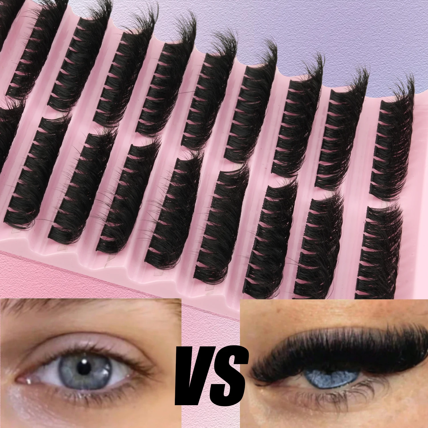160 PCS Russian Cluster Lashes - đánh giá và giá Eyelash Extension Russian