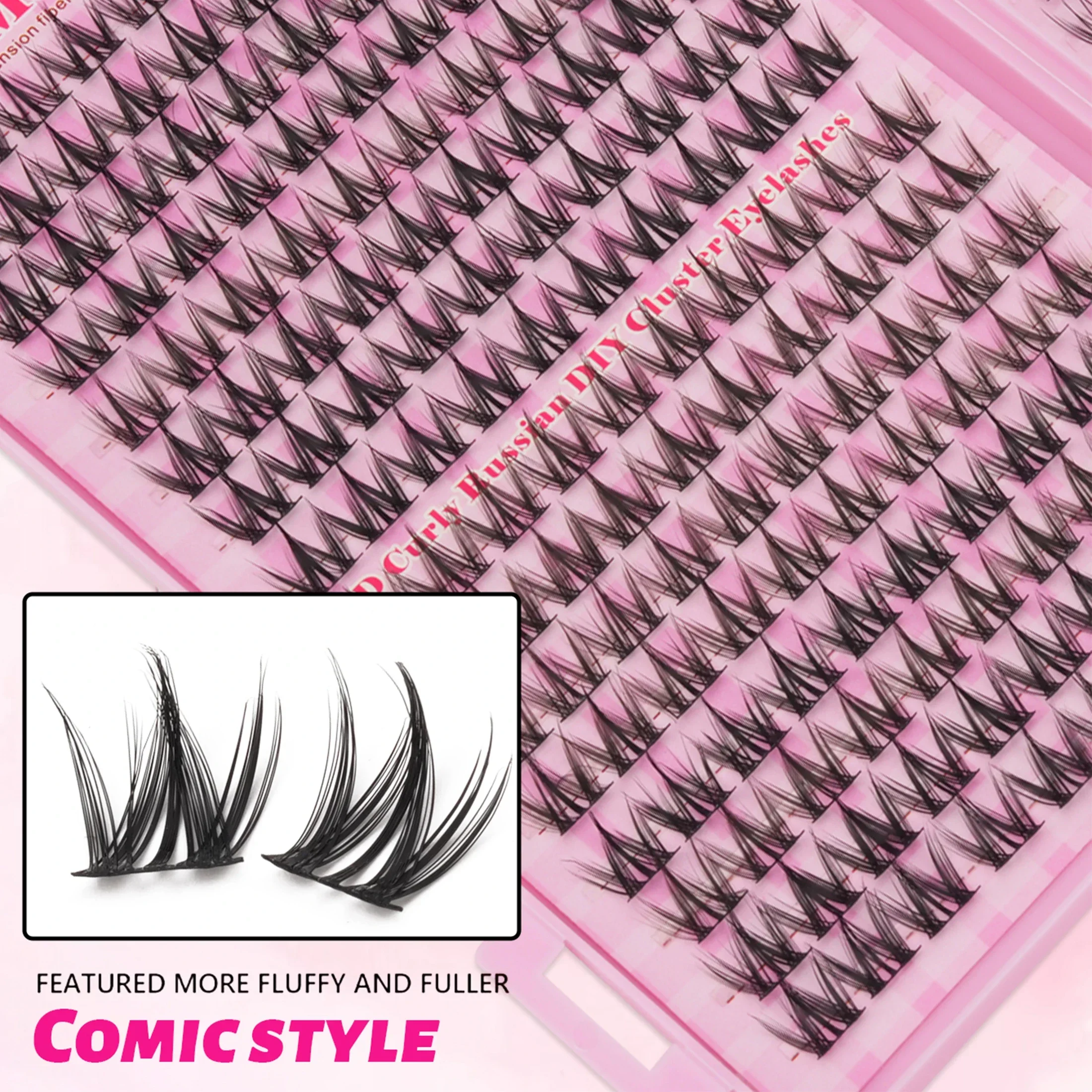 12 Rows Russian Cluster Lashes - đánh giá và giá Eyelash Extension Russian