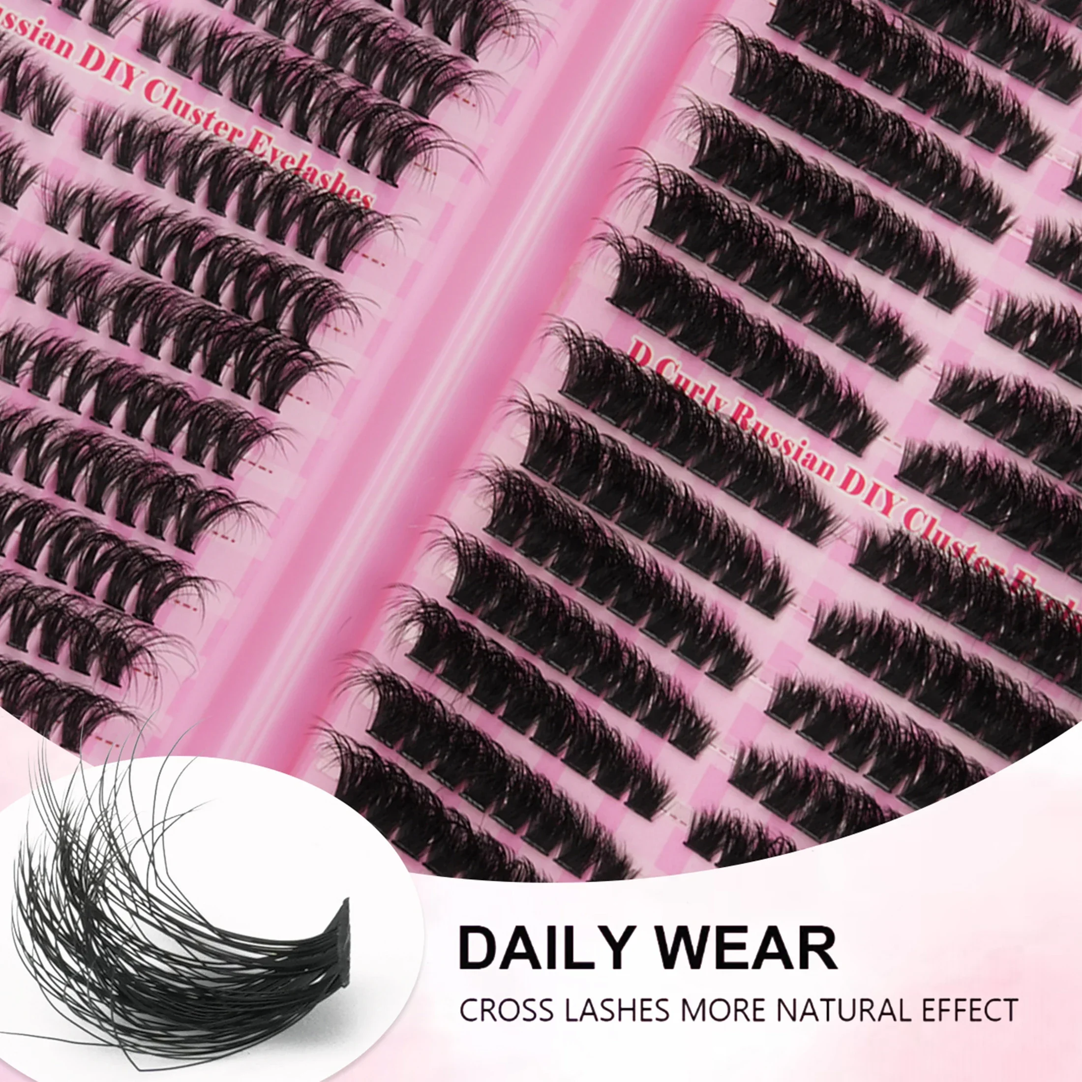 32 Rows D Curly Russian DIY Fa - đánh giá và giá Eyelash Extension Russian