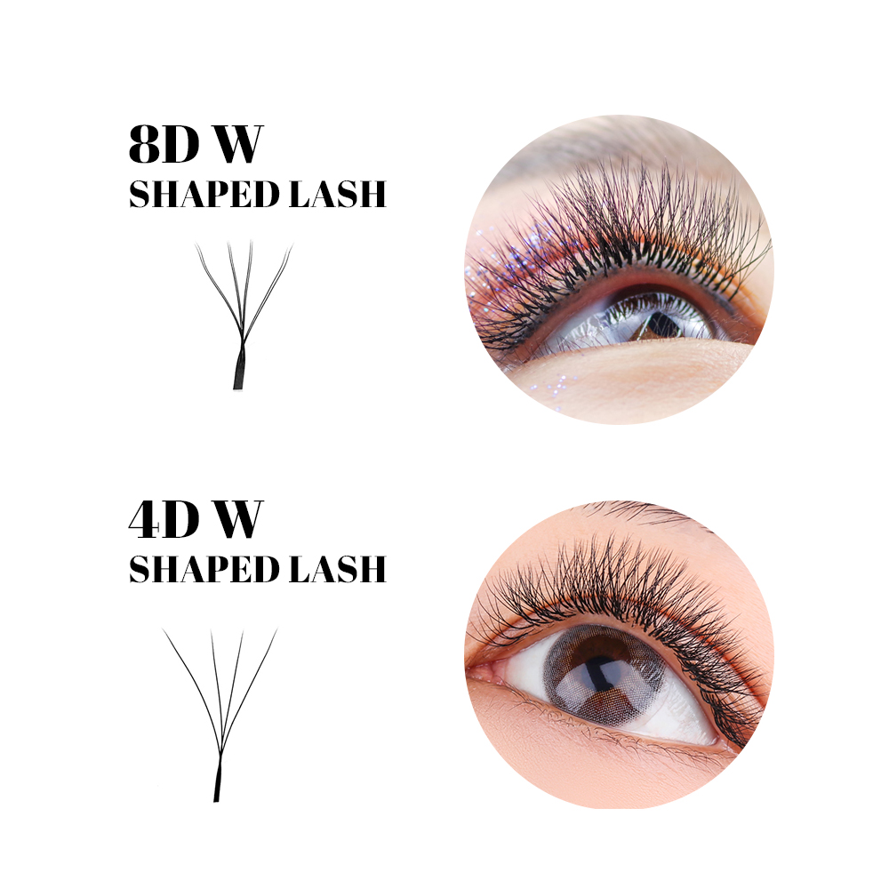8D W Hàng Mi 2 Lớp 4D W Hình L - đánh giá và giá Eyelash Extension For Asian Eyes