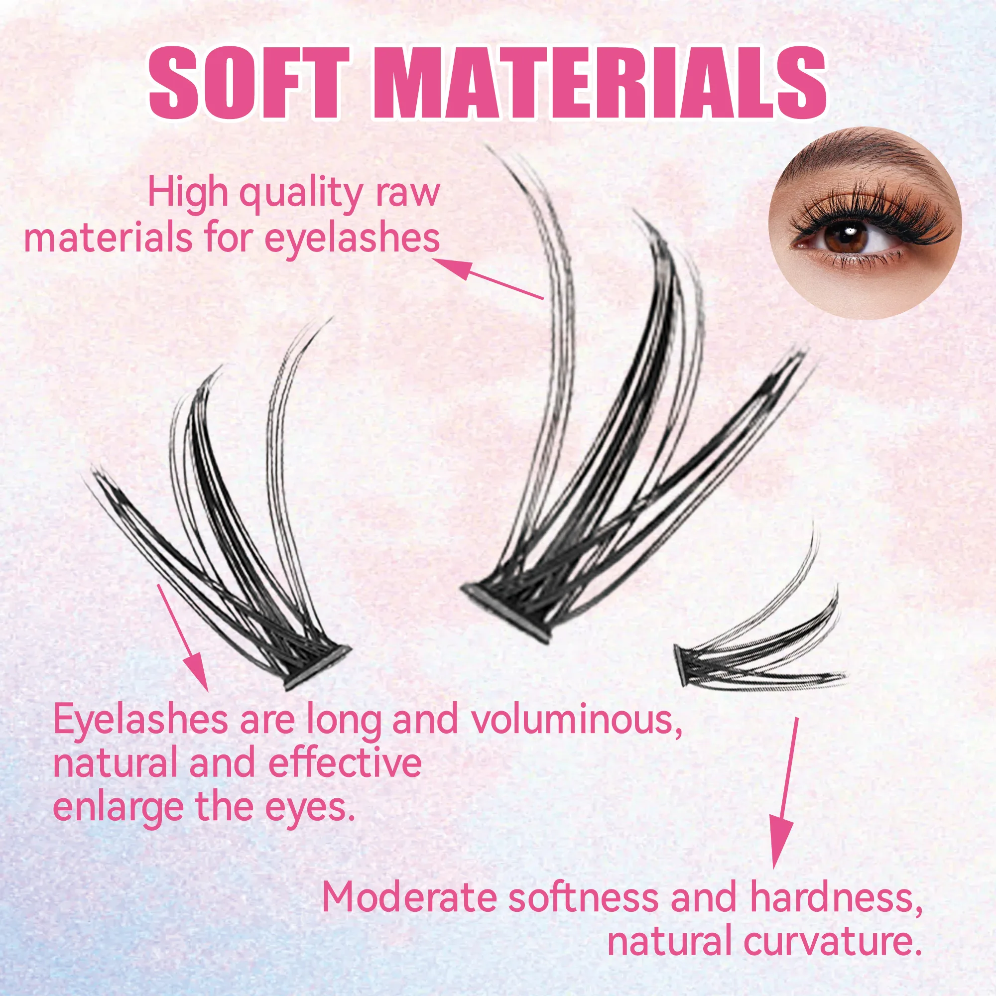 Eyelashes 200 PCS Clusters Las - đánh giá và giá Eyelash Extension London